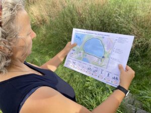 Wanderkarte/Radkarte zum Rundweg um den Runstedter See